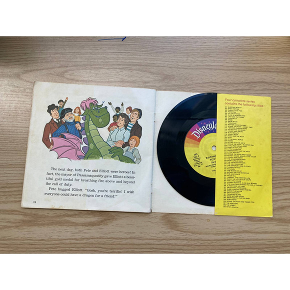 Vintage Disneyland Original Little Long Record Pete's Dragon - Picture 3 of 9